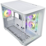 FSP S380-WA Micro Torre Blanco, Cajas de torre blanco, Micro Torre, PC, Blanco, micro ATX, Mini-ITX, SPCC, Vidrio templado, Juego