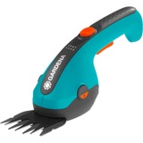 GARDENA Tijeras de césped a batería ClassicCut Li, 3,6Volt, juego con cuchillo para arbustos - Oferta, Podadora turquesa/Negro