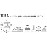 High Peak Tienda cúpula Tessin 4.1, Tienda de campaña verde oscuro/Gris