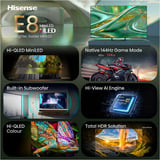 Hisense ULED 50E8S MiniLED, TV QLED negro/Gris oscuro