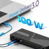 ICY BOX IB-DK2246AC Alámbrico USB 3.2 Gen 2 (3.1 Gen 2) Type-A Negro, Estación de acoplamiento negro, Alámbrico, USB 3.2 Gen 2 (3.1 Gen 2) Type-A, 10,100,1000 Mbit/s, Negro, 3840 x 2160 Pixeles, 60 Hz