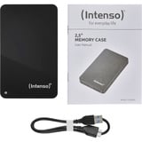 Intenso 2,5" Memory Case disco duro externo 4000 GB Negro, Unidad de disco duro negro, 5" Memory Case, 4000 GB, 2.5", 3.2 Gen 1 (3.1 Gen 1), 5400 RPM, Negro