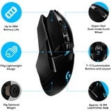 Logitech G903 LIGHTSPEED , Ratones para gaming negro, Ambidextro, Óptico, RF inalámbrico, 25600 DPI, 1 ms, Negro