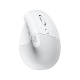 Logitech Lift for Mac, Ratón blanco, mano derecha, Diseño vertical, Óptico, RF Wireless + Bluetooth, 4000 DPI, Blanco