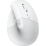 Logitech Lift for Mac, Ratón blanco, mano derecha, Diseño vertical, Óptico, RF Wireless + Bluetooth, 4000 DPI, Blanco