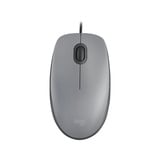 Logitech M110 Silent, Ratón gris, Ambidextro, Óptico, USB tipo A, 1000 DPI, Gris