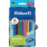 Pelikan Creative Factory laápiz de color Negro, Azul, Marrón, Verde, Naranja, Rosa, Rojo, Amarillo 8 pieza(s), Conjunto Negro, Azul, Marrón, Verde, Naranja, Rosa, Rojo, Amarillo, 8 pieza(s)
