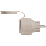 Shelly Outdoor Plug S Gen3, Toma de corriente con interruptor moca