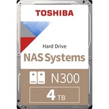Toshiba N300 NAS 3.5" 4000 GB Serial ATA III, Unidad de disco duro 3.5", 4000 GB, 7200 RPM, A granel