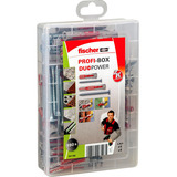 fischer Profi-Box DuoPower corto/largo + tornillos, Pasador gris claro/Rojo