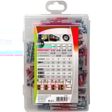 fischer Profi-Box DuoPower corto/largo + tornillos, Pasador gris claro/Rojo