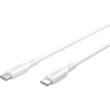 goobay Cable de silicona USB 2.0 blanco, conector USB-C > conector USB-C blanco