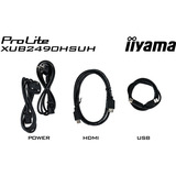 iiyama XUB2490HSUH-B2, Monitor LED negro (mate)
