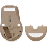 ASUS SmartO Mouse MD200 Silent Plus ratón Oficina Ambidextro RF Wireless + Bluetooth Óptico 4200 DPI beige, Ambidextro, Óptico, RF Wireless + Bluetooth, 4200 DPI, Beige