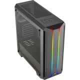 Aerocool Skyline ARGB Midi Tower Negro, Cajas de torre negro, Midi Tower, PC, Negro, ATX, micro ATX, Mini-ITX, ABS, SPCC, 15,5 cm