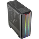 Aerocool Skyline ARGB Midi Tower Negro, Cajas de torre negro, Midi Tower, PC, Negro, ATX, micro ATX, Mini-ITX, ABS, SPCC, 15,5 cm