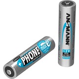 Ansmann 800 mAh DECT AAA Níquel-metal hidruro (NiMH), Batería plateado, AAA, Níquel-metal hidruro (NiMH), 1,2 V, 800 mAh, 10,5 x 10,5 x 44,5 mm