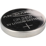 Ansmann CR 2450 Batería de un solo uso CR2450 Ión de litio plateado, Batería de un solo uso, CR2450, Ión de litio, 3 V, 1 pieza(s), Níquel