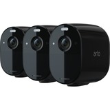 Arlo Essential Spotlight x3 Caja Cámara de seguridad IP Interior Techo/pared, Cámara de vigilancia negro, Cámara de seguridad IP, Interior, Inalámbrico, Amazon Alexa & Google Assistant, Techo/pared, Negro