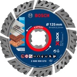 Bosch EXPERT MULTIMATERIAL X-LOCK Corte del disco, Hoja Corte del disco, Ladrillo, Concreto, Hormigón duro, Piedra, 12,5 cm, Bosch, 2,22 cm, 2,4 mm