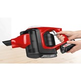 Bosch Serie 8 BBS81PETM aspiradora de mano Rojo Sin bolsa, Aspirador vertical rojo/Negro, Secar, Filtro higiénico, Ciclónico, Suelo duro, Alfombra, Suelo duro, Escalones, Tapicería, 76 dB, Sin bolsa