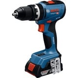 Bosch Taladro atornillador percutor inalámbrico GSB 18V-65 Professional, 18Volt, Taladro/destornillador azul