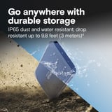 Crucial X10 SSD portátil 4 TB, Unidad de estado sólido azul