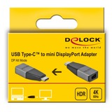 DeLOCK 64121 Adaptador gráfico USB 4096 x 2160 Pixeles Gris gris/Negro, 3.2 Gen 1 (3.1 Gen 1), USB Tipo C, 1, 4096 x 2160 Pixeles