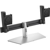Dell Pro Dual-Monitorstandfuß MDS26, Soporte de monitor negro/Plateado