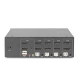 Digitus Conmutador KVM DisplayPort 4x 1, Switch KVM negro