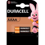 Duracell MX2500 pila doméstica Batería de un solo uso AAAA Alcalino Batería de un solo uso, AAAA, Alcalino, 2 pieza(s), Negro, Oro, 18 g