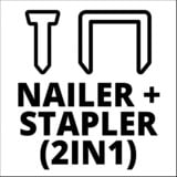 EINHELL Clavadora a batería Power X-Change TE-CN 18 Li - Solo, 18 Voltios, Nagler rojo/Negro