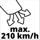 EINHELL GE-CL 18/1 Li E-Solo 210 kmh, Soplador de hojas rojo/Negro, Soplador manual, 210 kmh, 105 m³/h, Negro, Rojo, 12000 RPM, Batería