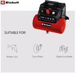 EINHELL TC-AC 190/6/8 OF, Compresor rojo/Negro