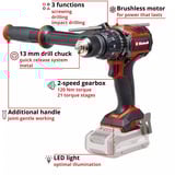 EINHELL TP-CD 18/70 Li-i BL, 4514310, Martillo atornillador negro/Rojo