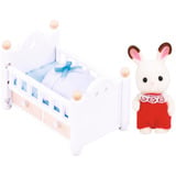 EPOCH Sylvanian Families - Bebé conejo de chocolate con cuna, Juegos de construcción 