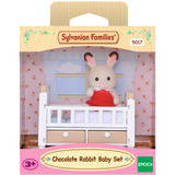 EPOCH Sylvanian Families - Bebé conejo de chocolate con cuna, Juegos de construcción 