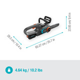 GARDENA PowerSaw 250/18V P4A solo, 14790-55, Motosierra gris/Turquesa