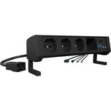 ICY BOX IB-TS301-5 hub de interfaz USB 3.2 Gen 1 (3.1 Gen 1) Type-A 5000 Mbit/s Negro, Regleta negro, USB 3.2 Gen 1 (3.1 Gen 1) Type-A, 3,5mm, USB 3.2 Gen 1 (3.1 Gen 1) Type-A, USB 3.2 Gen 1 (3.1 Gen 1) Type-C, MicroSD (TransFlash), SD, 5000 Mbit/s, Negro, Aluminio, Plástico