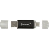 Intenso 3539490 unidad flash USB 64 GB USB Type-A / USB Type-C 3.2 Gen 1 (3.1 Gen 1) Antracita, Lápiz USB antracita/Transparente, 64 GB, USB Type-A / USB Type-C, 3.2 Gen 1 (3.1 Gen 1), 70 MB/s, Tapa, Antracita