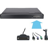 Inter-Tech AS-9104 HLS consola de rack 48,3 cm (19") 1280 x 1024 Pixeles Acero Negro, Switch KVM 48,3 cm (19"), 1280 x 1024 Pixeles, 300 cd / m², 1000:1, TFT, USB