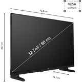 JVC LT-32VF5356 Televisor 81,3 cm (32") Full HD Smart TV Wifi Negro 250 cd / m², Televisor LED negro, 81,3 cm (32"), 1920 x 1080 Pixeles, Full HD, Smart TV, Wifi, Negro