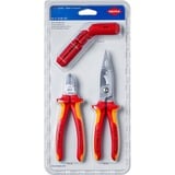 KNIPEX Set de instalación eléctrica, 3 piezas, Set de pinzas rojo/Amarillo