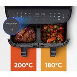Medion Freidora de aire doble Life P20 MD11760 XXL, Freidora de aire caliente negro