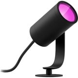 Philips Hue Foco para exteriores Lily, Luz de LED negro, Philips Hue White and Color ambiance Foco para exteriores Lily, Alumbrado de sobremuro/pie para exterior, Bluetooth, Negro, LED, Aluminio, Bombilla(s) no reemplazable(s)