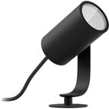 Philips Hue Foco para exteriores Lily, Luz de LED negro, Philips Hue White and Color ambiance Foco para exteriores Lily, Alumbrado de sobremuro/pie para exterior, Bluetooth, Negro, LED, Aluminio, Bombilla(s) no reemplazable(s)