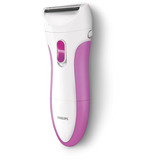 Philips SatinShave Essential HP6341/00, Ladyshaver blanco/Rosa neón