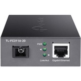 TP-Link TL-FC311A-20 convertidor de medio 1000 Mbit/s 1550 nm Monomodo Negro, Transmisor de audio y video 1000 Mbit/s, IEEE 802.3, IEEE 802.3ab, IEEE 802.3i, IEEE 802.3u, IEEE 802.3x, IEEE 802.3z, Gigabit Ethernet, 10,100,1000 Mbit/s, 1000 Mbit/s, SC