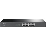 TP-Link TL-SG1016 No administrado Gigabit Ethernet (10/100/1000) 1U Negro, Interruptor/Conmutador marrón, No administrado, Gigabit Ethernet (10/100/1000), Bidireccional completo (Full duplex), Montaje en rack, 1U, Minorista