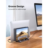 UGREEN 60643 soporte para ordenador portátil Gris 43,9 cm (17.3") negro, Soporte para ordenador portátil, Gris, Aluminio, Silicona, 43,9 cm (17.3"), 150 mm, 104 mm